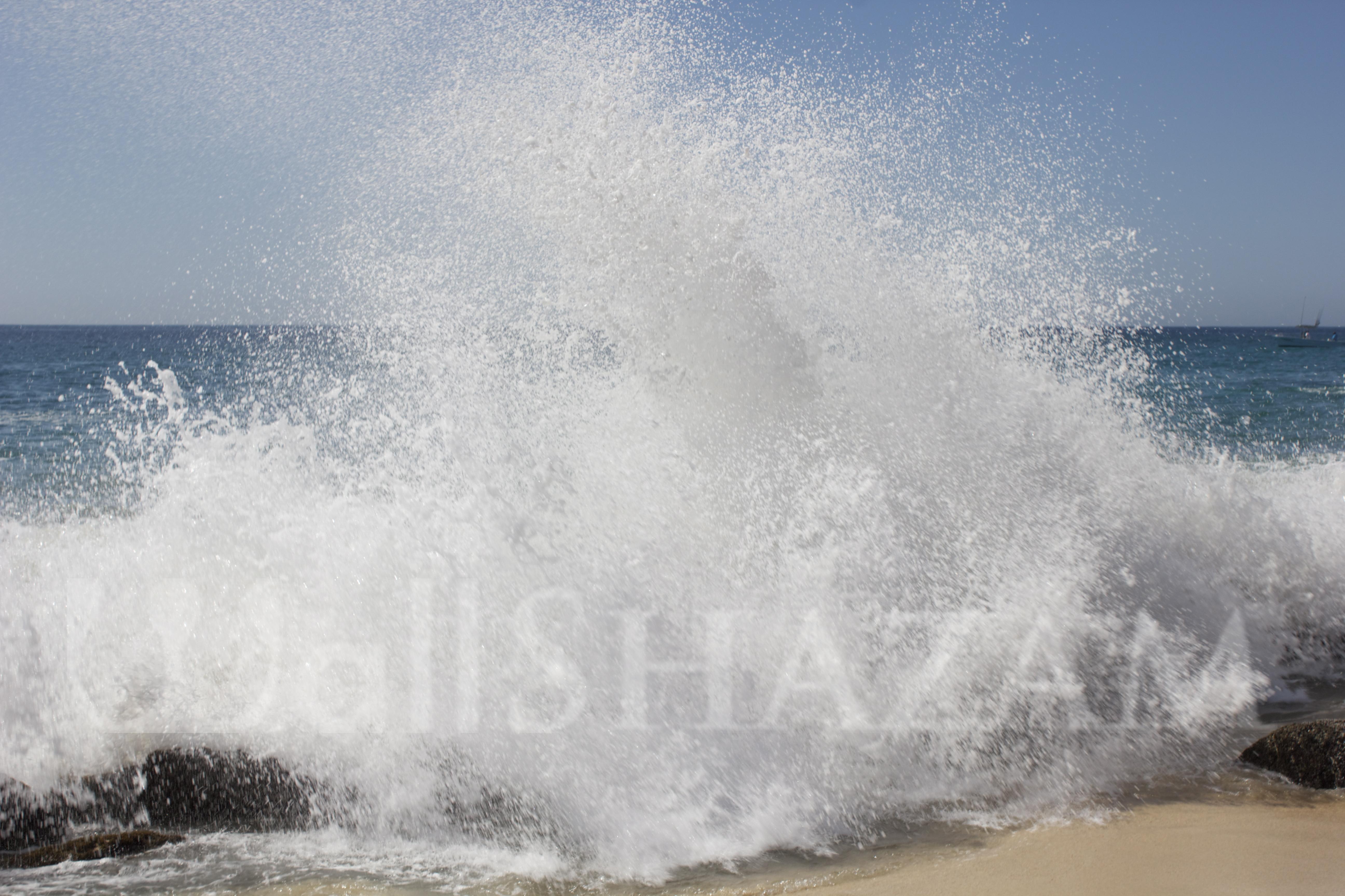 Wave Spray on Beach